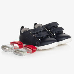 Bobux-Синие кожаные кроссовки-пинетки | Childrensalon Outlet