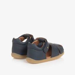 Bobux Step Up-Blue Leather First Walker Sandals | Childrensalon Outlet