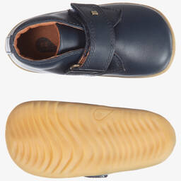 Bobux Совершенствуйтесь-Синие кожаные ботинки для малышей | Childrensalon Outlet