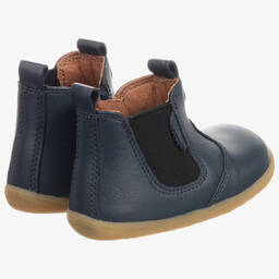 بوباكس Step Up-بوت جلد لون كحلي لمرحلة ما قبل المشي | Childrensalon Outlet