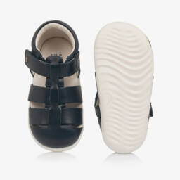 بوباكس Step Up-صنادل مشي جلدية زرقاء للأولاد | Childrensalon Outlet