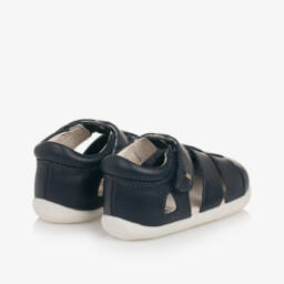 بوباكس Step Up-صنادل مشي جلدية زرقاء للأولاد | Childrensalon Outlet