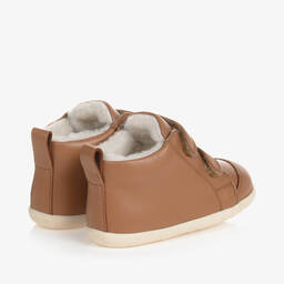 بوباكس Step Up-بوت جلد لون بني لمرحلة بدء المشي أطفال ولادي | Childrensalon Outlet