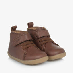 Bobux Step Up-Boys Brown Leather Step Shoes | Childrensalon Outlet