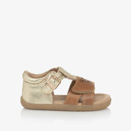 Bobux Совершенствуйтесь-Элегантные золотисто-коричневые ботинки для девочек | Childrensalon Outlet