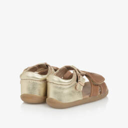 Bobux Совершенствуйтесь-Элегантные золотисто-коричневые ботинки для девочек | Childrensalon Outlet