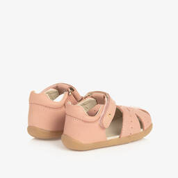 Bobux Step Up-Girls Pink Leather First Walker Sandals | Childrensalon Outlet