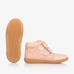 Bobux Кид+-Кожаные ботинки розового цвета для девочек | Childrensalon Outlet