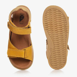 بوباكس Kid +-صندل جلد لون أصفربشريط لاصق | Childrensalon Outlet