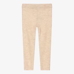 Bonpoint-Beige Merino Wool Leggings  | Childrensalon Outlet