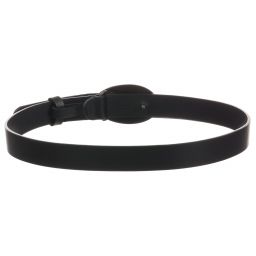 بونبوان-حزام لوغو جلد لون أسود للبنات | Childrensalon Outlet