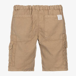 Bonpoint-Boys Beige Lyocell Cargo Shorts | Childrensalon Outlet