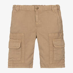 Bonpoint-Boys Beige Lyocell Cargo Shorts | Childrensalon Outlet