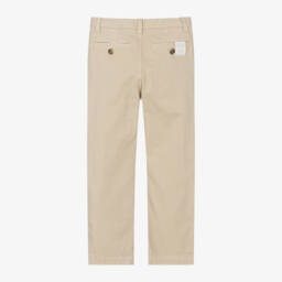 Bonpoint-Boys Beige Twill Cotton Trousers | Childrensalon Outlet
