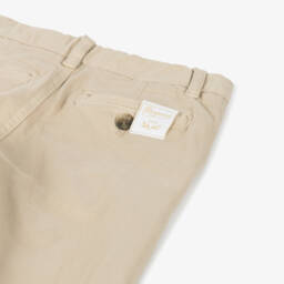 Bonpoint-Boys Beige Twill Cotton Trousers | Childrensalon Outlet