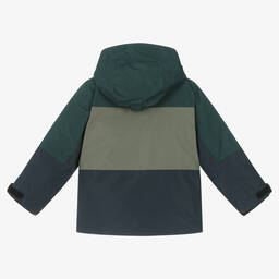 Bonpoint-Boys Blue & Green Down Padded Ski Jacket | Childrensalon Outlet