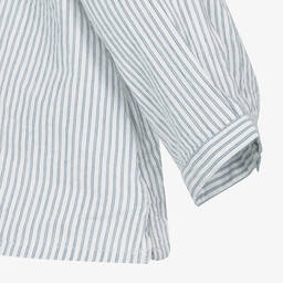 بونبوان-قميص أطفال ولادي قطن مقلم لون أزرق وأبيض | Childrensalon Outlet