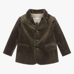 بونبوان-جاكيت بلايزر أطفال ولادي قطن مخمل لون بني | Childrensalon Outlet