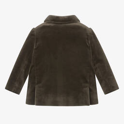 بونبوان-جاكيت بلايزر أطفال ولادي قطن مخمل لون بني | Childrensalon Outlet