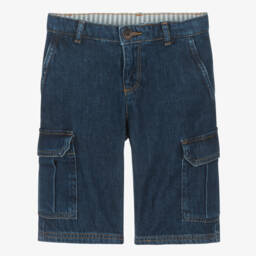 Bonpoint-Boys Classic Blue Cargo Bermudas | Childrensalon Outlet