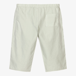 Bonpoint-Boys Green Cotton Trousers | Childrensalon Outlet