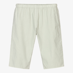 Bonpoint-Boys Green Cotton Trousers | Childrensalon Outlet