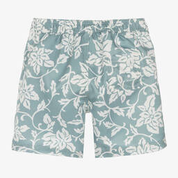 Bonpoint-شورت سباحة بطبعة ورود لون أخضر وعاجى للأولاد | Childrensalon Outlet