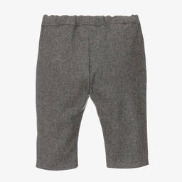 Bonpoint-Boys Grey Brushed Wool Trousers | Childrensalon Outlet