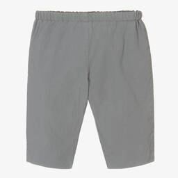 Bonpoint-Boys Grey Cotton Trousers | Childrensalon Outlet