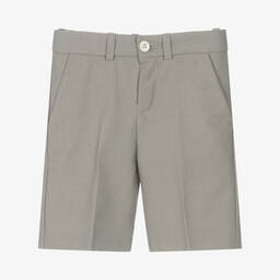 بونبوان-شورت تشينو قطن وصوف لون رمادي للأولاد | Childrensalon Outlet