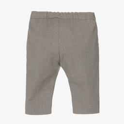 Bonpoint-Boys Grey Wool Check Trousers | Childrensalon Outlet