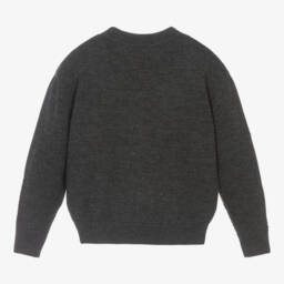 Bonpoint-Boys Grey Wool Holiday Jumper | Childrensalon Outlet