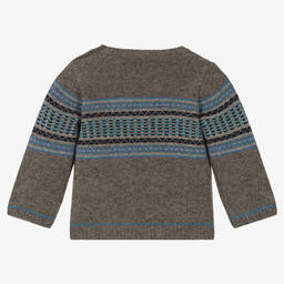 Bonpoint-Boys Grey Wool Knit Jumper | Childrensalon Outlet