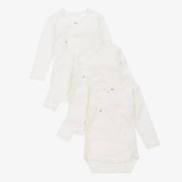 Bonpoint-Boys Ivory Cotton Bodysuit Trio | Childrensalon Outlet