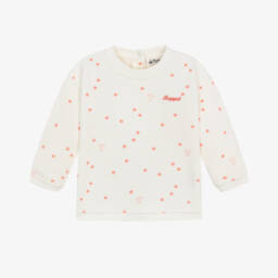 Bonpoint-Boys Ivory Star Pattern Sweatshirt | Childrensalon Outlet