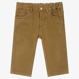 Bonpoint-Boys Khaki Green Denim Jeans | Childrensalon Outlet