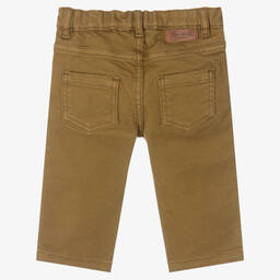 Bonpoint-Boys Khaki Green Denim Jeans | Childrensalon Outlet