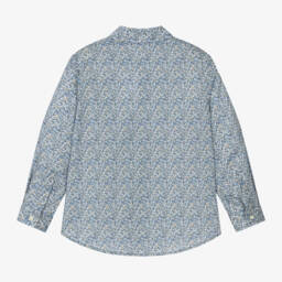 بونبوان-قميص بطبعة ليبرتي قطن لون أزرق للأولاد | Childrensalon Outlet