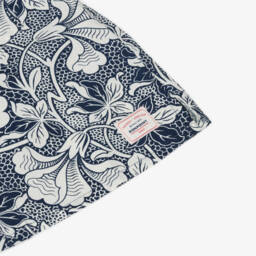 Bonpoint-Boys Navy Botanical Cotton Shirt | Childrensalon Outlet