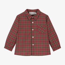 Bonpoint-Boys Plaid Cotton Shirt | Childrensalon Outlet