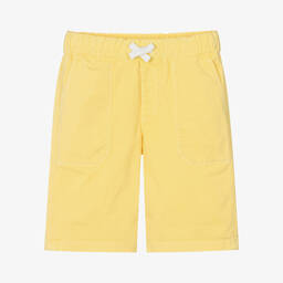 Bonpoint-Boys Yellow Cotton Shorts | Childrensalon Outlet
