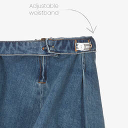 Bonpoint-Girls Blue Denim Pleated Skirt | Childrensalon Outlet