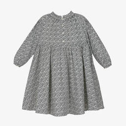 Bonpoint-Girls Blue Liberty Print Cotton Dress | Childrensalon Outlet