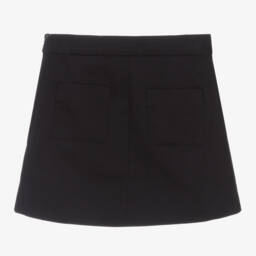 Bonpoint-Girls Blue Twill Button Skirt | Childrensalon Outlet