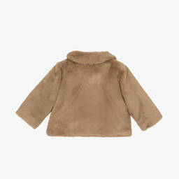 بونبوان-معطف فرو صناعي لون بني أطفال بناتي | Childrensalon Outlet