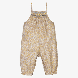 بونبوان-جمبسوت قطن لون عاجي وبني للبنات | Childrensalon Outlet