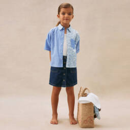 Bonpoint-Girls Cotton Liberty Floral Blouse | Childrensalon Outlet