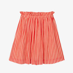 Bonpoint-Girls Crimson & Ivory Cotton Skirt | Childrensalon Outlet