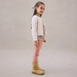 Bonpoint-بنطلون كوردروي لون زهري للبنات | Childrensalon Outlet