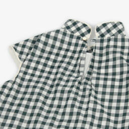 Bonpoint-Girls Elegant Ivory Check Blouse | Childrensalon Outlet